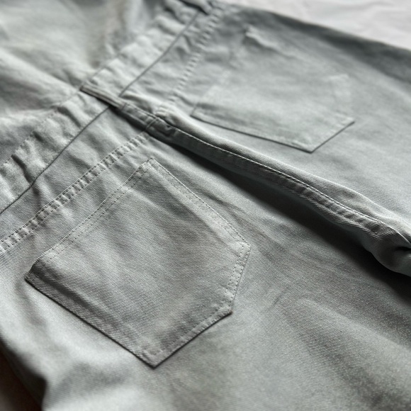 BNWT Zara Light Denim Sparkle Romper button down belt loops stretchy metallic XL - Picture 4 of 12